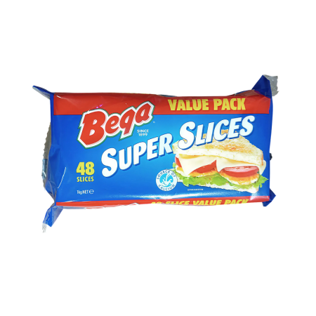 Pale slice on slice cheese...